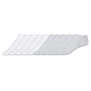 esmara® Dámske členkové ponožky, 10 párov (39/42, biela/sivá)