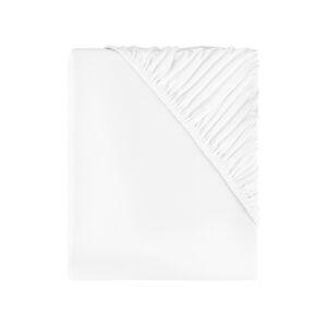 LIVARNO home Napínacia džersejová plachta z mikrovlákna, 90 – 100 x 200 cm (biela)