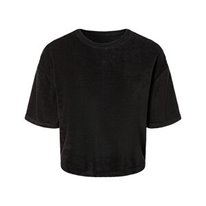 esmara® Dámske froté tričko (L (44/46), čierna)
