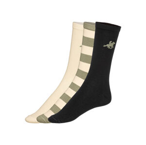 esmara® Dámske ponožky, 3 páry (39/42, pruhy/béžová/čierna)