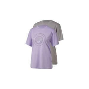CRIVIT Dámske funkčné tričko, 2 kusy (L (44/46), fialová/sivá)