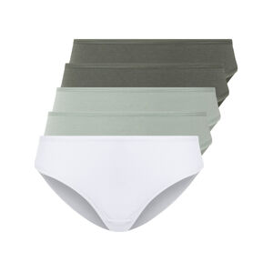 esmara® Dámske nohavičky, 5 kusov (S (36/38), biela/zelená/mentolová)