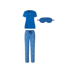 esmara® Dámske pyžamo, 3-dielna súprava (XS (32/34), modrá)