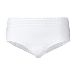 esmara® Dámske bedrové nohavičky s čipkou, 2 kusy (XS (32/34), biela)
