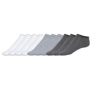 LIVERGY® Pánske členkové ponožky, 10 párov (43/46, sivá/biela)