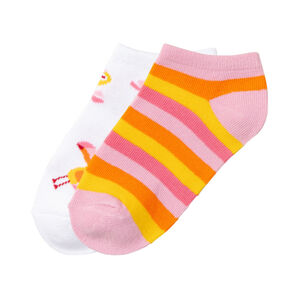 Detské členkové ponožky, 2 páry (31/34, bledoružová/biela)