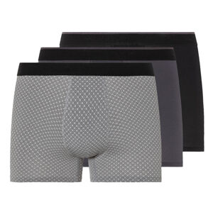 LIVERGY® Pánske boxerky, 3 kusy (XL, čierna/sivá)