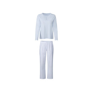 esmara® Dámske pyžamo z biobavlny  (XL (48/50), modrá)