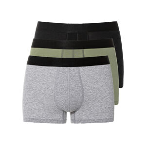 LIVERGY® Pánske boxerky, 3 kusy (M, čierna/sivá/zelená)