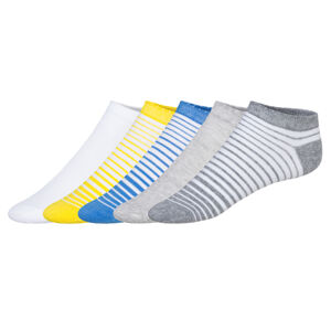 esmara® Dámske ponožky, 5 párov (39/42, žltá/biela/modrá/sivá)