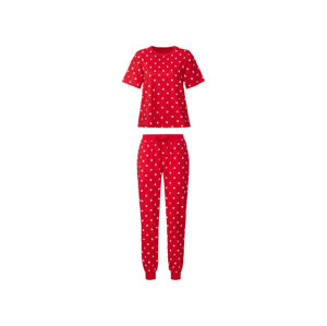 esmara® Dámske pyžamo (S (36/38), červená/vzor)