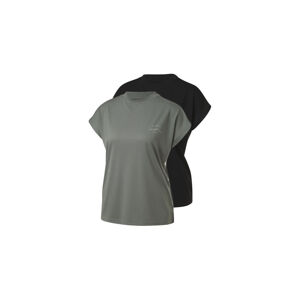 CRIVIT Dámske funkčné tričko, 2 kusy (XS (32/34), čierna/zelená)
