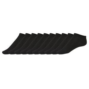 LIVERGY® Pánske členkové ponožky, 10 párov (43/46, čierna)